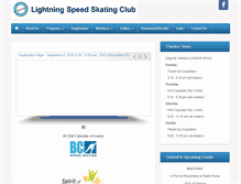 Tablet Screenshot of lightningspeedskating.com